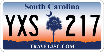 SC license plate YXS217