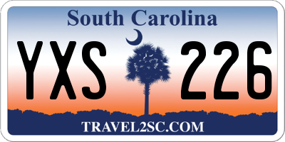 SC license plate YXS226