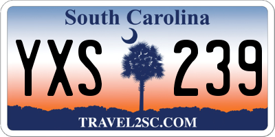 SC license plate YXS239