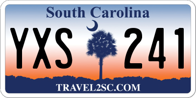 SC license plate YXS241