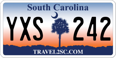 SC license plate YXS242