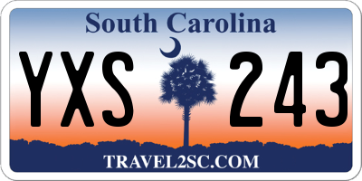 SC license plate YXS243
