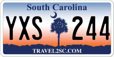 SC license plate YXS244