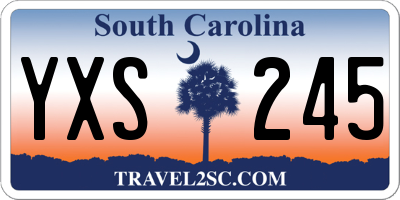 SC license plate YXS245