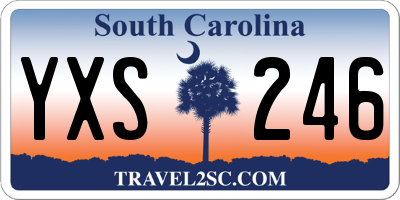 SC license plate YXS246