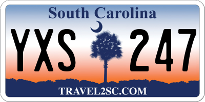 SC license plate YXS247