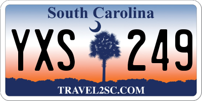 SC license plate YXS249