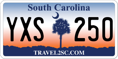 SC license plate YXS250