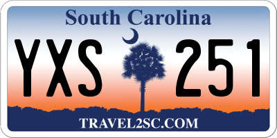 SC license plate YXS251