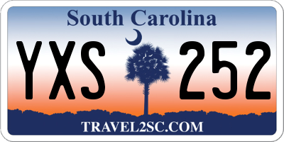 SC license plate YXS252