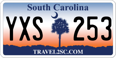 SC license plate YXS253