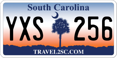 SC license plate YXS256