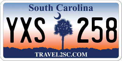 SC license plate YXS258