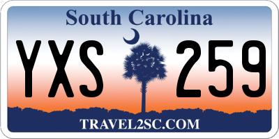 SC license plate YXS259