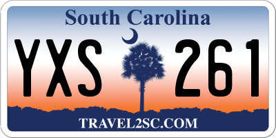 SC license plate YXS261