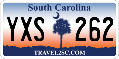 SC license plate YXS262