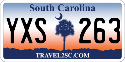 SC license plate YXS263