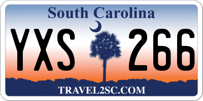 SC license plate YXS266