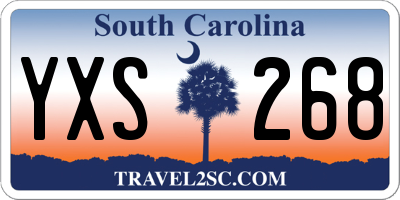 SC license plate YXS268