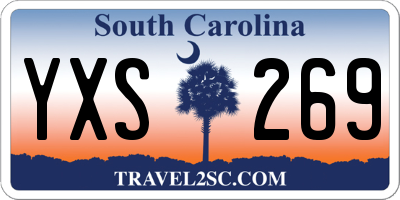 SC license plate YXS269