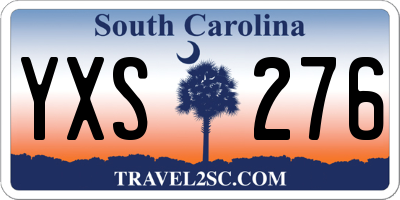 SC license plate YXS276