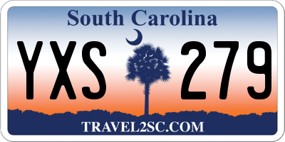 SC license plate YXS279
