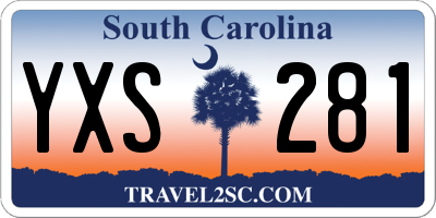SC license plate YXS281