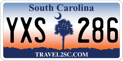 SC license plate YXS286