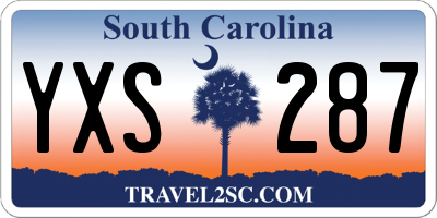 SC license plate YXS287