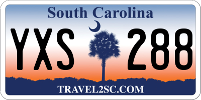 SC license plate YXS288