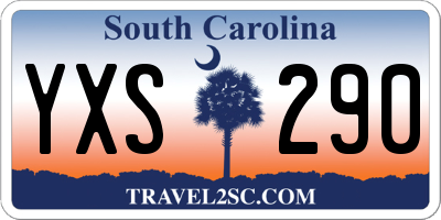 SC license plate YXS290
