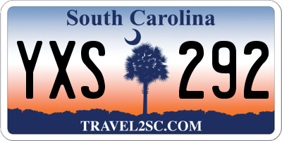 SC license plate YXS292