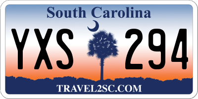 SC license plate YXS294