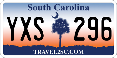 SC license plate YXS296