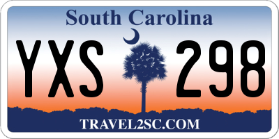 SC license plate YXS298