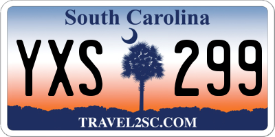 SC license plate YXS299