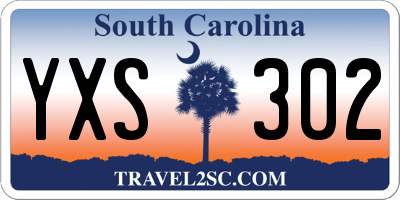 SC license plate YXS302