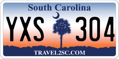SC license plate YXS304