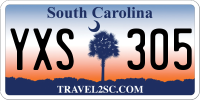 SC license plate YXS305