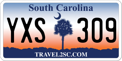 SC license plate YXS309