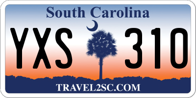 SC license plate YXS310