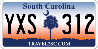 SC license plate YXS312