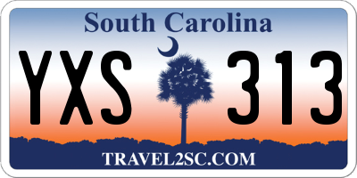 SC license plate YXS313