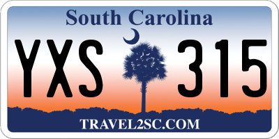 SC license plate YXS315