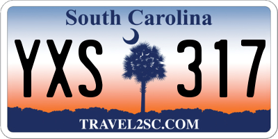 SC license plate YXS317