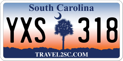 SC license plate YXS318