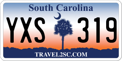 SC license plate YXS319