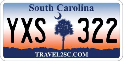 SC license plate YXS322