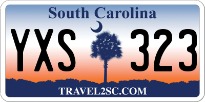 SC license plate YXS323