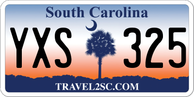 SC license plate YXS325